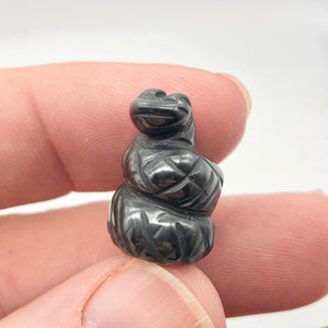 Charmer 2 Carved Hematite Snake Beads | 20.5x20x14mm | Silver Grey - PremiumBead Alternate Image 5