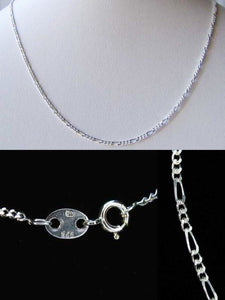 Italian! 18" Silver Figaro Chain Necklace 10032B - PremiumBead Primary Image 1