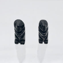 Load image into Gallery viewer, T-Rex Dinosaur Carved Obsidian Tyrannosaurus Rex Figurine | 21x18.5x7mm | Black - PremiumBead Alternate Image 5
