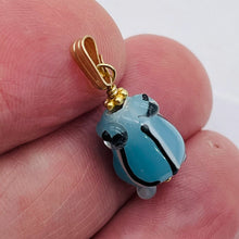 Load image into Gallery viewer, Lampwork Frog 14K Gold Filled Frog | 1&quot; Long | Periwinkle Blue | 1 Pendant |
