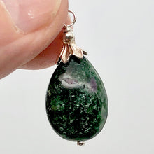 Load image into Gallery viewer, Rare Ruby Fuchsite Teardrop Shaped Sterling Silver Pendant | 1 1/4&quot; Long
