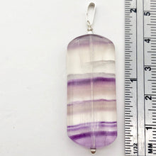 Load image into Gallery viewer, Striped Lavender Fluorite &amp; Sterling Silver Pendant | 40x16x7mm |
