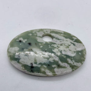 Harmony Stone Oval Centerpiece Bead - Gentle Seas | 63x45x8mm | 1 Bead |