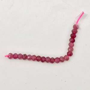 Tourmaline Faceted Roundel Beads | 4x3mm | Pink | 65 Bead(s)