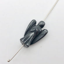 Load image into Gallery viewer, 2 Loving Hand Carved Hematite Guardian Angels | 21x14x8mm | Graphite - PremiumBead Alternate Image 5
