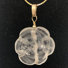 Load image into Gallery viewer, Quartz Flower Pendant Necklace | Semi Precious Stone Jewelry | 14 Kgf Pendant - PremiumBead Alternate Image 2
