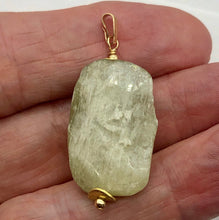 Load image into Gallery viewer, Kunzite Hiddenite Crystal 14K Gold Filled Pendant| 1 3/4&quot; Long|Green | 1 Pendant
