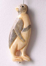 Load image into Gallery viewer, March of The Penguins Hand Carved Pendant Bead 10351B - PremiumBead Alternate Image 2
