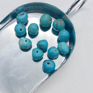 Natural Kingman Turquoise 12 round nugget 5-6mm beads - PremiumBead Alternate Image 4