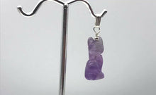 Load and play video in Gallery viewer, Adorable! Amethyst Cat Sterling Silver Pendant
