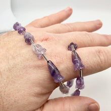 Load image into Gallery viewer, Lovely Carved Amethyst Trumpet Flower Bead Strand | 18 Beads | 110825 - PremiumBead Alternate Image 10
