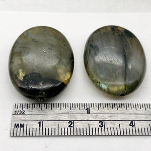 Flashy Labradorite Palm Stone | 27x21x8-30x22x8mm, | Oval | 2/parcel | - PremiumBead Alternate Image 7