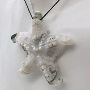 Tree Agate Carved Starfish Pendant Bead - PremiumBead Primary Image 1
