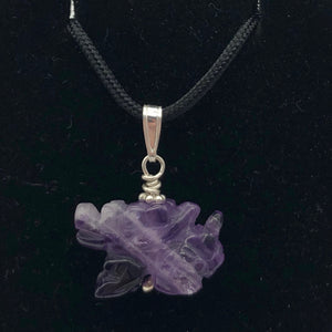 Amethyst Hand Carved Winged Dragon Sterling Silver Pendant | 1 3/16" | 509286AMS - PremiumBead Alternate Image 4