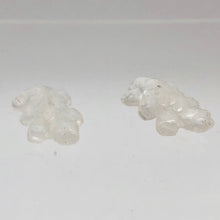 Load image into Gallery viewer, 2 Carved Ice Crystal Quartz Lizard Beads | 25x14x7mm | Clear - PremiumBead Alternate Image 3
