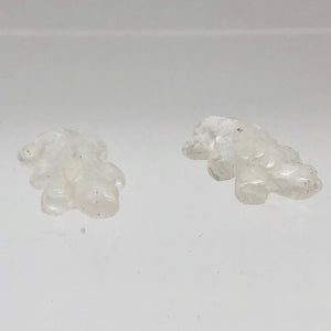 2 Carved Ice Crystal Quartz Lizard Beads | 25x14x7mm | Clear - PremiumBead Alternate Image 3