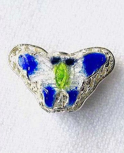 5 Cobalt Cloisonne Butterfly Pendant Beads 8635C - PremiumBead Primary Image 1