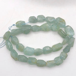 Wow! Aquamarine Faceted Strand | 21x14x7-10x10x5mm | Blue | Nugget | 28 Beads | - PremiumBead Primary Image 1