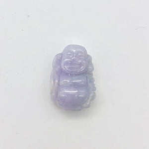 24.7cts Hand Carved Buddha Lavender Jade Pendant Bead | 21x14.5x9mm | Lavender - PremiumBead Alternate Image 9