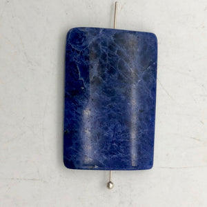 Natural Sodalite Pendant Beads | 38x25mm | Blue | Rectangle | 2 beads | - PremiumBead Alternate Image 3