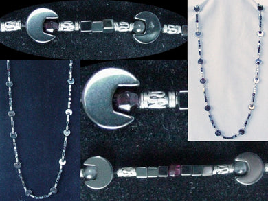 Hand Crafted and Designed Garnet Hematite Moonstone Necklace 200012 - PremiumBead Primary Image 1