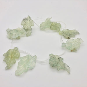 Carved Green Prehnite Leaf Briolette Bead Strand 109886E - PremiumBead Primary Image 1