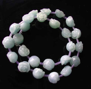 25 Roses Carved Quartz & Calcite Flower Bead Strand 110174 - PremiumBead Primary Image 1