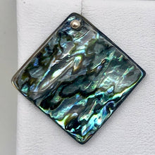 Load image into Gallery viewer, Four Blue Sheen Abalone 18mm Square Pendant Beads - PremiumBead Primary Image 1
