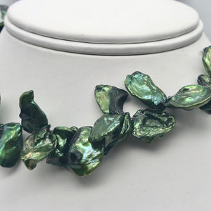 Designer 18.15ct Green Corn Flake Keishi Pearl Strand 109062M - PremiumBead Alternate Image 2