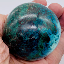 Load image into Gallery viewer, Chrysocolla Cuprite Scry Crystal Round Sphere | 60mm | Blue/Copper | 1 |
