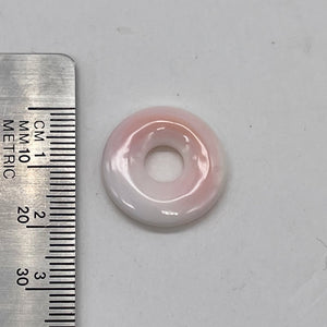 Rare Pink Conch Shell 20mm Pi Circle Pendant Bead 9826