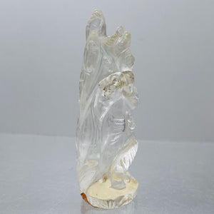 Quan Yin Quartz Goddess Person | 2 3/8" Tall | Clear | 1 Figurine |