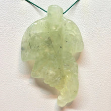 Load image into Gallery viewer, Hand Carved! Green Prehnite Leaf Brio Bead W/Druzy 9886H - PremiumBead Primary Image 1
