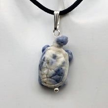 Load image into Gallery viewer, Charming! Unique Sodalite Turtle &amp; Silver Pendant - PremiumBead Primary Image 1
