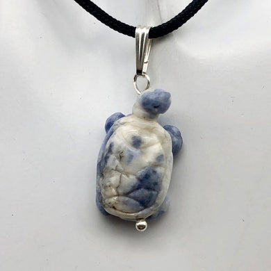 Charming! Unique Sodalite Turtle & Silver Pendant - PremiumBead Primary Image 1