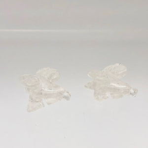 2 Soaring Carved Clear Quartz Eagle Beads | 22x16x13mm | Clear - PremiumBead Alternate Image 3