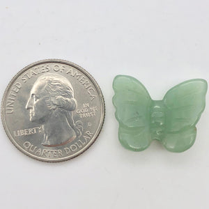 Fluttering Aventurine Butterfly Figurine/Worry Stone | 21x18x7mm | Green - PremiumBead Alternate Image 4