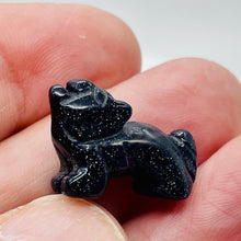 Load image into Gallery viewer, Howling Carved Goldstone Standing Wolf/Coyote
