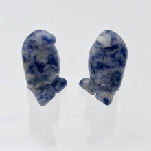 Load image into Gallery viewer, March of The Penguins 2 Carved Sodalite Beads | 21.5x12.5x11mm | Blue - PremiumBead Alternate Image 2
