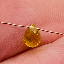 Load image into Gallery viewer, Sunshine Yellow Sapphire Faceted Briolette Bead ( .43 to .48cts) 9667Ae
