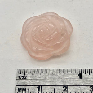 Rose Quartz Gemstone Carved Rose Flower Bead | 21x9mm | 1 Bead |