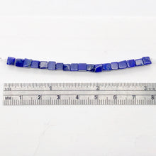 Load image into Gallery viewer, 17 Indigo Lapis 4x4x4mm Cube Focal Beads 008881
