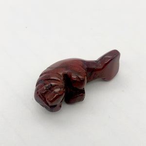 Grace 2 Carved Jasper Manatee Beads | 21x11x9mm | Red - PremiumBead Alternate Image 6