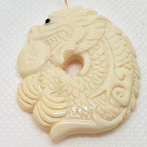 Fierce Dragon - intricate Hand Carved Pendant Bead 10284 - PremiumBead Alternate Image 5