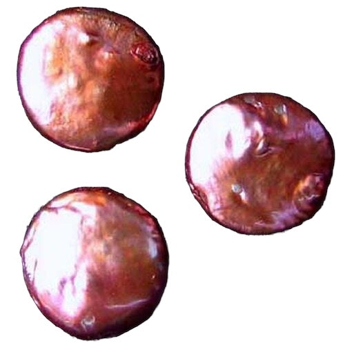 3 Sensational Pink Gold FW Coin Pearls 8317