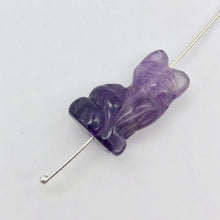 Load image into Gallery viewer, Adorable! 2 Amethyst Sitting Carved Cat Beads | 21x14x10mm | Purple - PremiumBead Alternate Image 3
