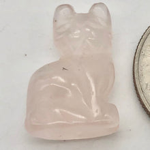 Load image into Gallery viewer, Adorable! Rose Quartz Sitting Carved Cat Figurine | 21x14x10mm | Pink - PremiumBead Alternate Image 2
