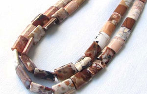 8 Patterned Conglomerate Jasper Rectangle Beads 009324 - PremiumBead Primary Image 1