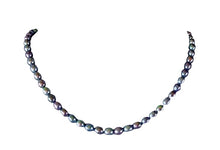 Load image into Gallery viewer, Perfect 6.5x5.5-6x5mm Peacock Oval FW Pearl Strand 104509
