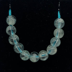 11 Natural Aquamarine Round Beads | 5.5mm | 11 Beads | Blue | 6655A - PremiumBead Alternate Image 2